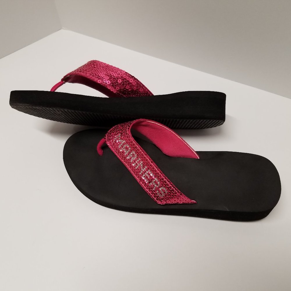 Seattle Mariners Pink Sequin Flip Flops